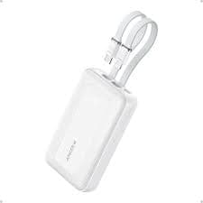 Anker ANKER POWER BANK (10K,30W, BUILT-IN USB-C+LIGHTNING CABLE) WHITE — Buy in Kenya | Batteriq